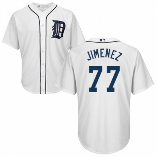 Youth Majestic Detroit Tigers #77 Joe Jimenez Authentic White Home Cool Base MLB Jersey - Ujersey