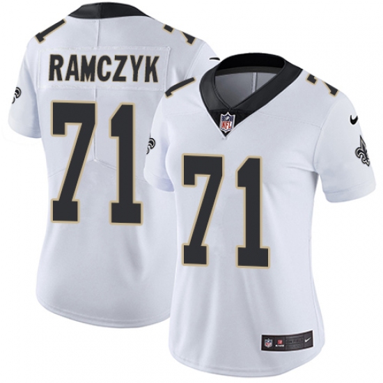 Women's Nike New Orleans Saints #71 Ryan Ramczyk Elite White NFL Jersey - Ujersey