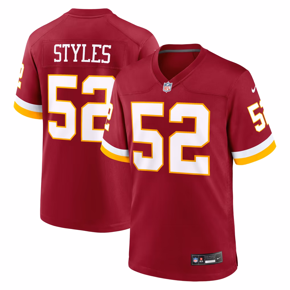 Men's Washington Commanders Sonny Styles Nike Burgundy Team Game Jersey - SUjersey01