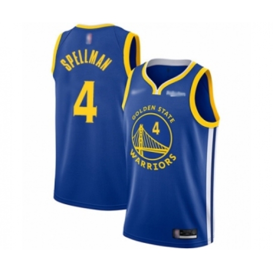 Women's Golden State Warriors #4 Omari Spellman Swingman Royal Finished Basketball Jersey - Icon Edition - Ujersey