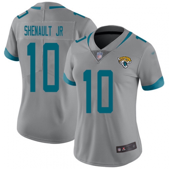 Women's Jacksonville Jaguars #10 Laviska Shenault Jr. Silver Stitched Limited Inverted Legend Jersey - Ujersey