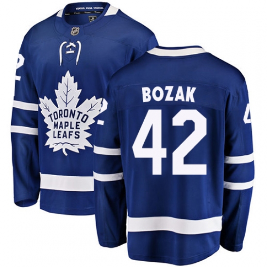 Youth Toronto Maple Leafs #42 Tyler Bozak Fanatics Branded Royal Blue Home Breakaway NHL Jersey - Ujersey