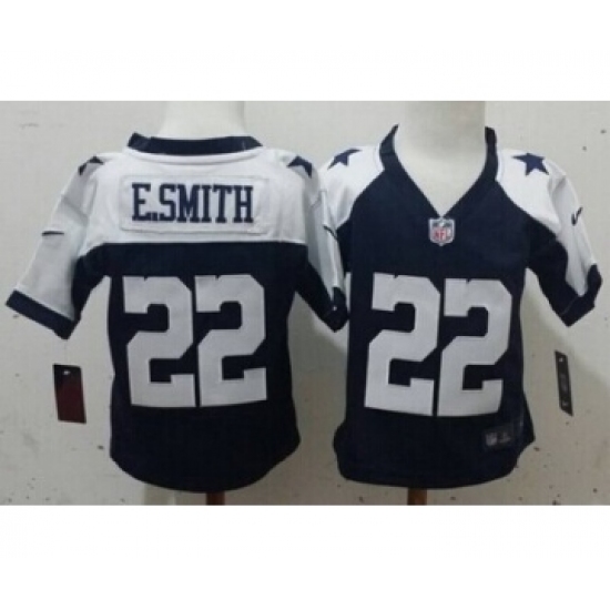 Nike Dallas Cowboys #22 Emmitt Smith Blue Thanksgiving Toddlers Jersey - Ujersey