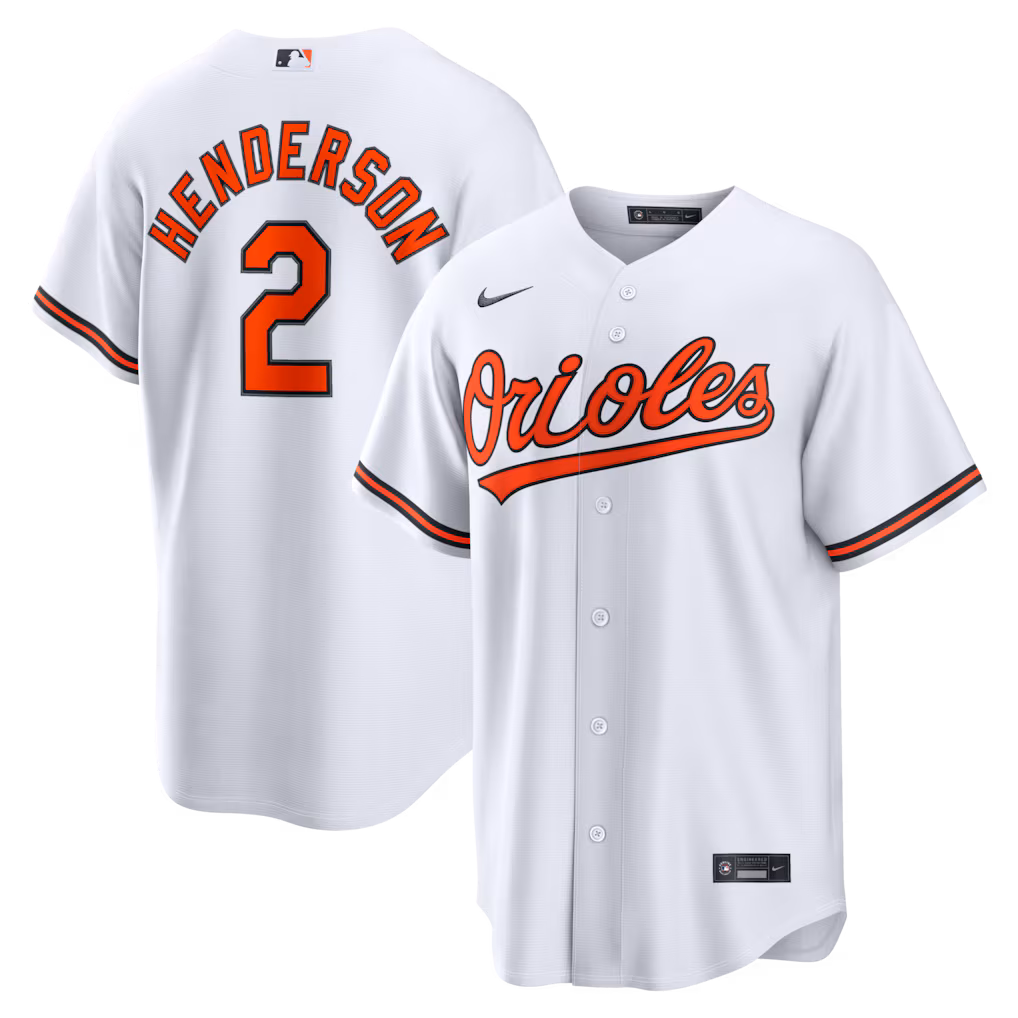 Men's Baltimore Orioles Gunnar Henderson Nike White Home Replica Jersey - Vujersey Los Angeles Rams