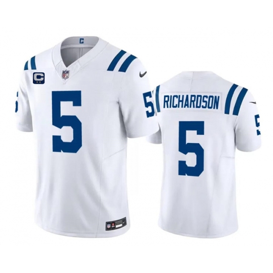 Men's Indianapolis Colts #5 Anthony Richardson White 2024 F.U.S.E. With 2-Star C Vapor Limited Stitched Football Jersey - Ujersey