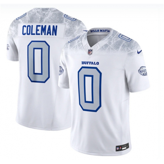 Men's Buffalo Bills #0 Keon Coleman White 2025 F.U.S.E. “Rivalries” Vapor Limited Football Stitched Jersey - Ujersey