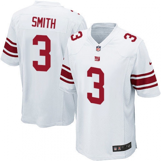 Men's Nike New York Giants #3 Geno Smith Game White NFL Jersey - Ujersey