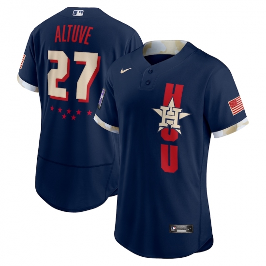 Men's Houston Astros #27 José Altuve Nike Navy 2021 MLB All-Star Game Authentic Player Jersey - Ujersey