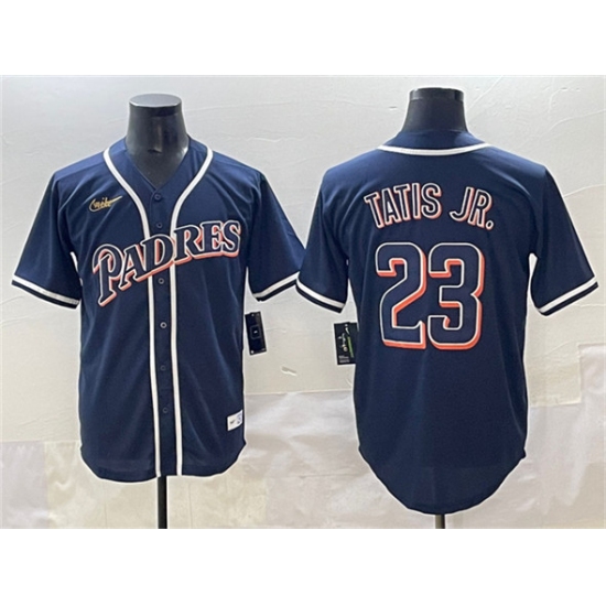 Men's San Diego Padres #23 Fernando Tatis Jr. Navy Stitched Baseball Jersey - Ujersey
