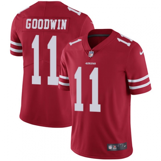 Youth Nike San Francisco 49ers #11 Marquise Goodwin Elite Red Team Color NFL Jersey - Ujersey