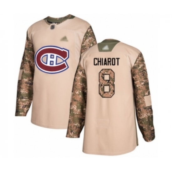 Youth Montreal Canadiens #8 Ben Chiarot Authentic Camo Veterans Day Practice Hockey Jersey - Ujersey