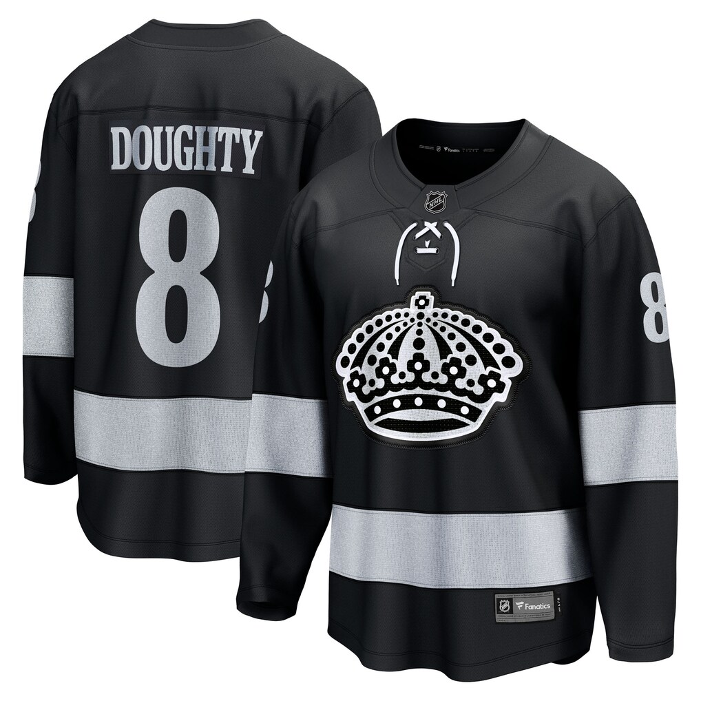 Men's Los Angeles Kings Drew Doughty Fanatics Black Alternate Breakaway Jersey