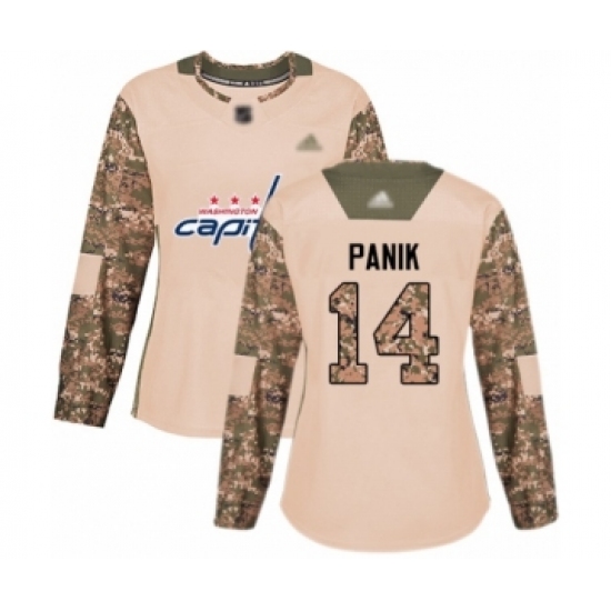 Women's Washington Capitals #14 Richard Panik Authentic Camo Veterans Day Practice Hockey Jersey - Ujersey