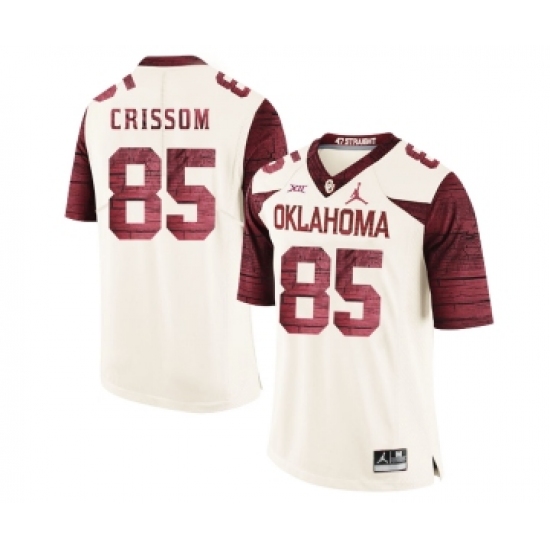 Oklahoma Sooners 85 Geneo Grissom White 47 Game Winning Streak College Football Jersey - Ujersey