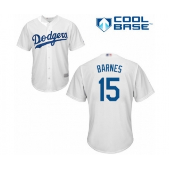 Youth Los Angeles Dodgers #15 Austin Barnes Authentic White Home Cool Base Baseball Player Jersey - Ujersey
