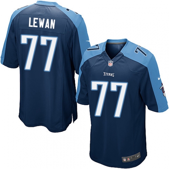 Men's Nike Tennessee Titans #77 Taylor Lewan Game Navy Blue Alternate NFL Jersey - Ujersey