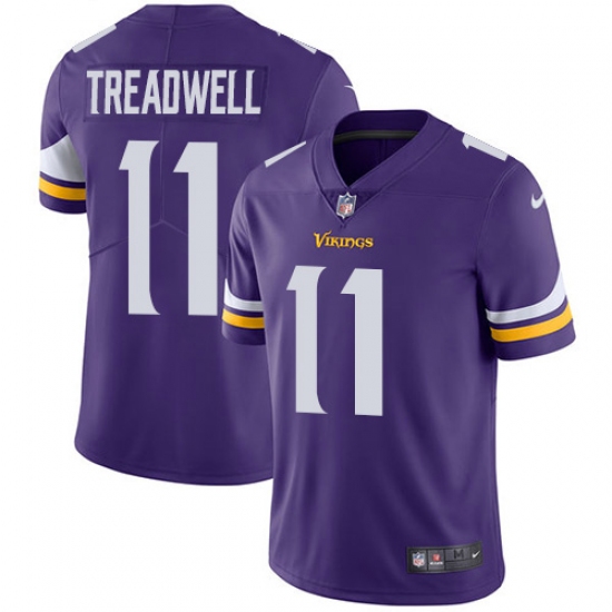 Men's Nike Minnesota Vikings #11 Laquon Treadwell Purple Team Color Vapor Untouchable Limited Player NFL Jersey - Ujersey