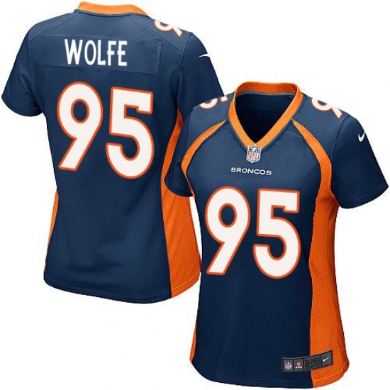 Women's Nike Denver Broncos #95 Derek Wolfe Game Navy Blue Alternate NFL Jersey - Ujersey