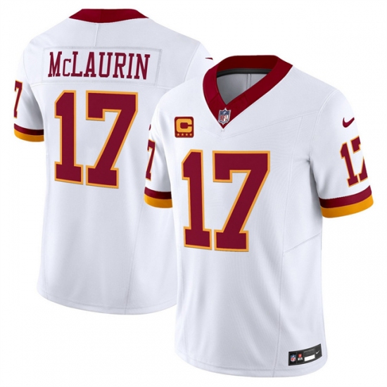 Men's Washington Commanders #17 Terry McLaurin White 2025 F.U.S.E. With 4-star C Throwback Vapor Limited Football Stitched Jersey - Ujersey