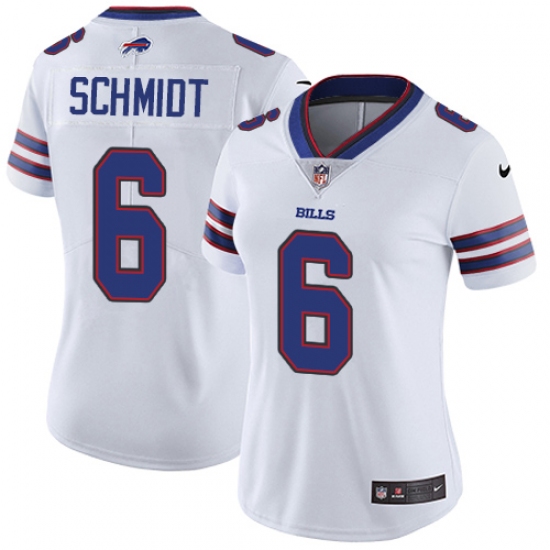 Women's Nike Buffalo Bills #6 Colton Schmidt White Vapor Untouchable Limited Player NFL Jersey - Ujersey
