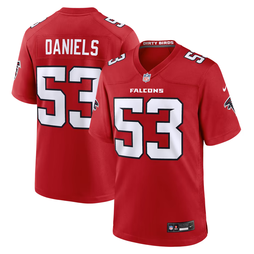 Men's Atlanta Falcons Kendal Daniels Nike Red Team Game Jersey - Ujersey