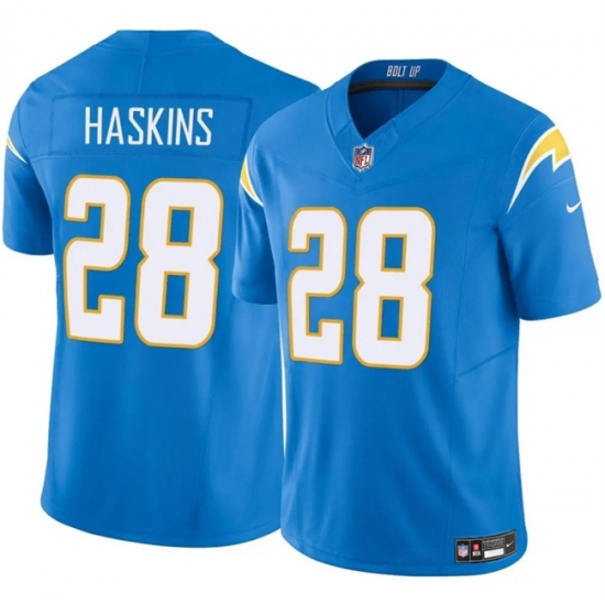 Men's Los Angeles Chargers #28 Hassan Haskins Blue 2024 F.U.S.E Vapor Limited Stitched Football Jersey - Ujersey