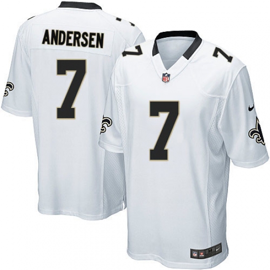 Men's Nike New Orleans Saints #7 Morten Andersen Game White NFL Jersey - Ujersey