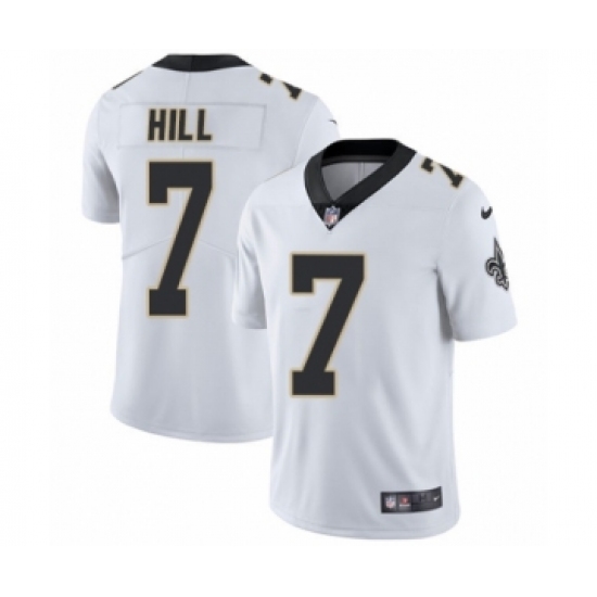 Men's Nike New Orleans Saints #7 Taysom Hill White Vapor Untouchable Limited Player NFL Jersey - Ujersey