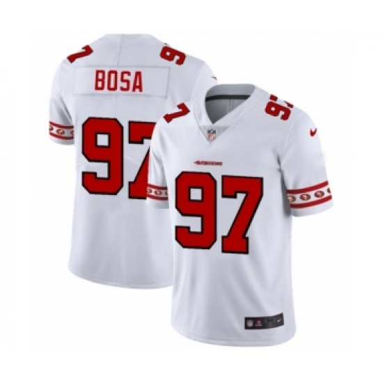Men's San Francisco 49ers #97 Nick Bosa White Team Logo Cool Edition Jersey - Ujersey