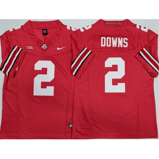 Men's Ohio State Buckeyes #2 Caleb Downs Red 2025 F.U.S.E. Limited Stitched Jersey - Ujersey