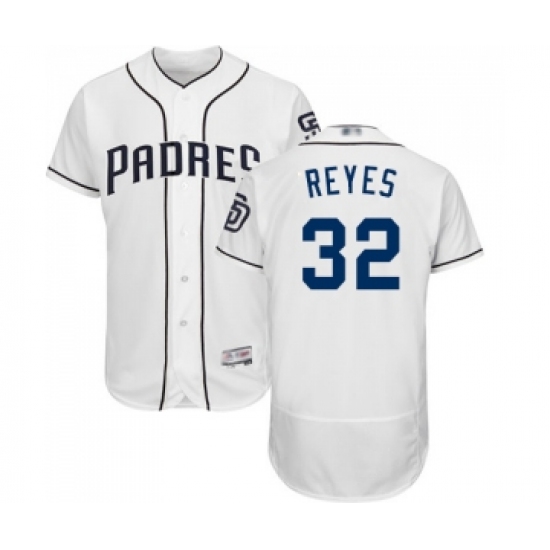 Men's San Diego Padres #32 Franmil Reyes White Home Flex Base Authentic Collection Baseball Jersey - Ujersey