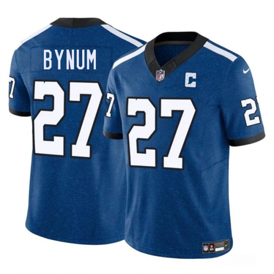 Men's Indianapolis Colts #27 Cam Bynum Blue 2025 F.U.S.E. Throwback Vapor Limited Football Stitched Jersey - Ujersey