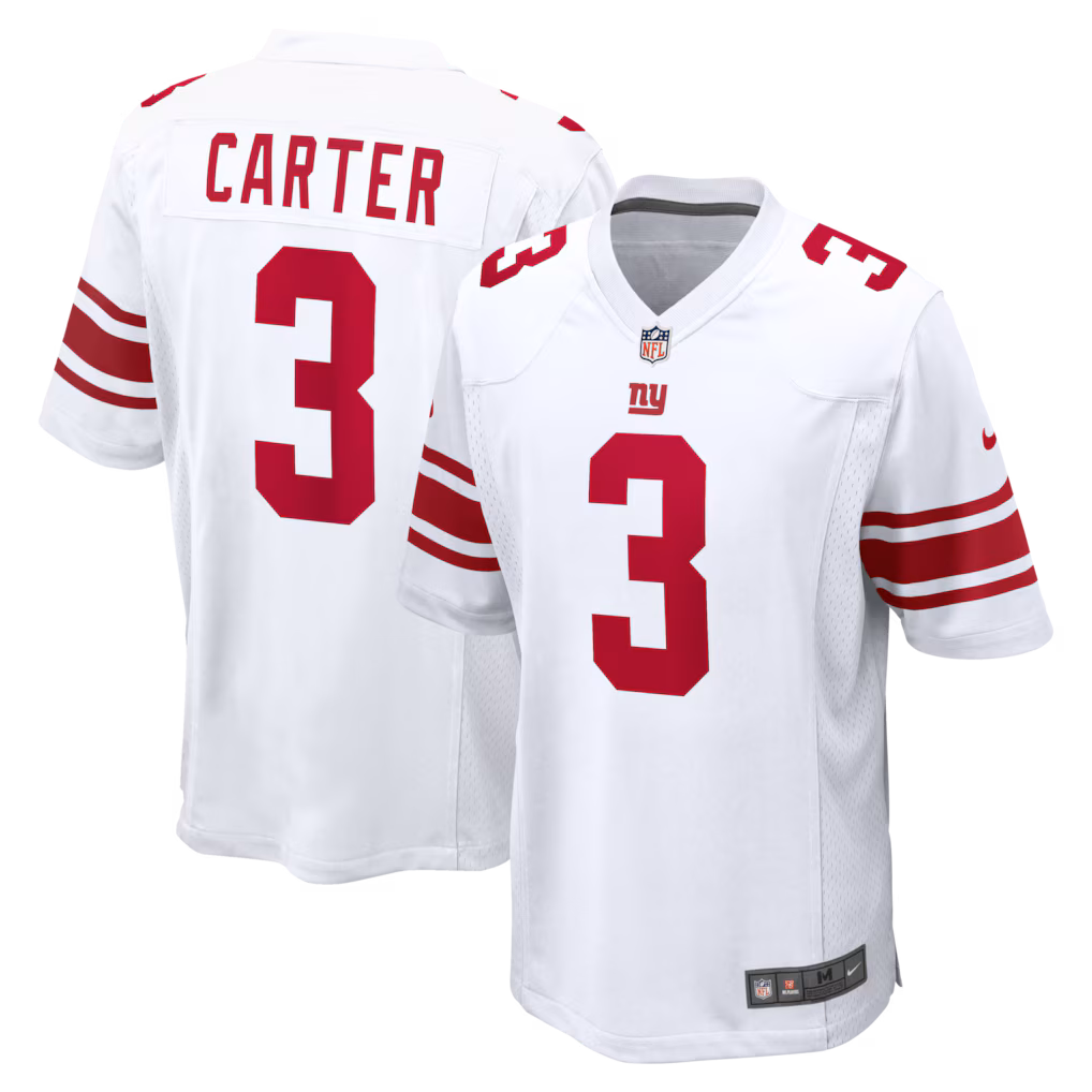 Men's New York Giants Abdul Carter Nike White Game Jersey