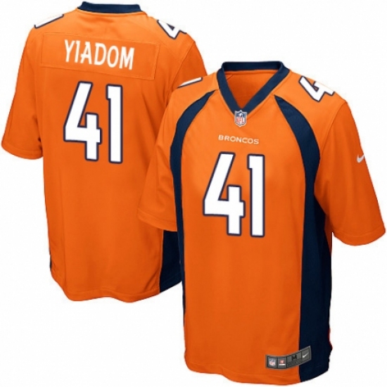 Men's Nike Denver Broncos #41 Isaac Yiadom Game Orange Team Color NFL Jersey - Ujersey