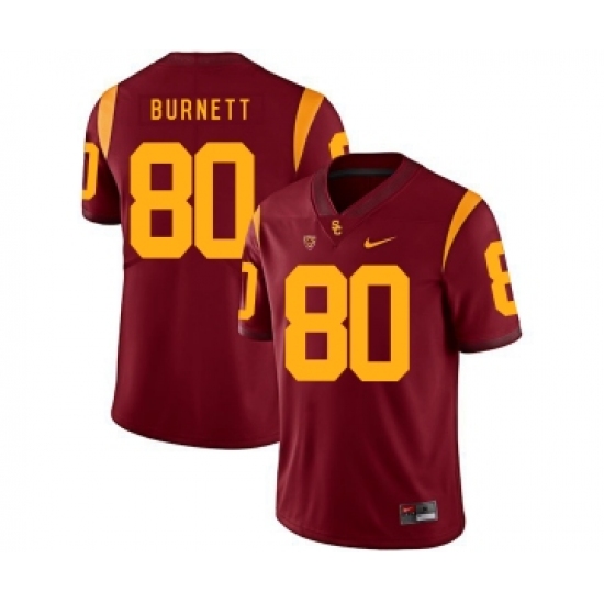 USC Trojans 80 Deontay Burnett Red College Football Jersey - Ujersey
