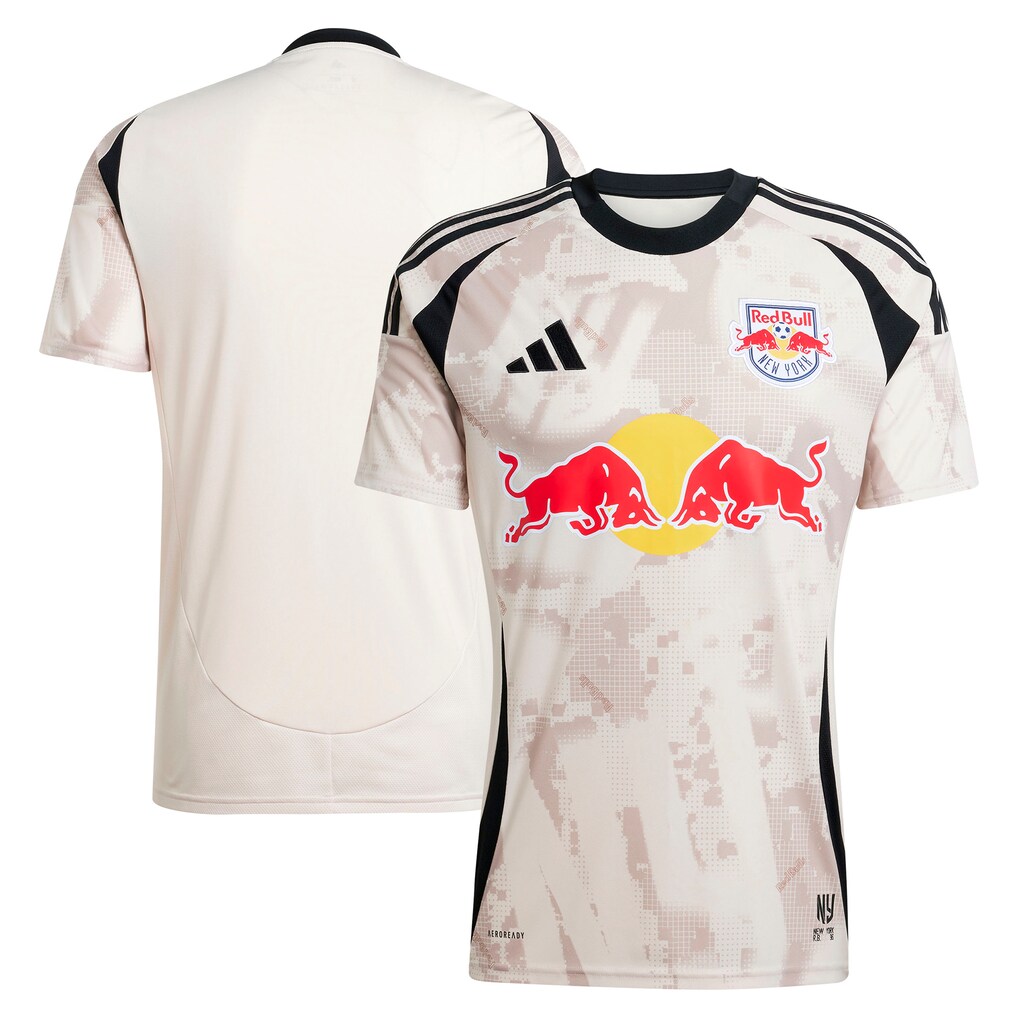 Men's New York Red Bulls adidas Tan 2025 Stone Kit Replica Jersey - Ujersey