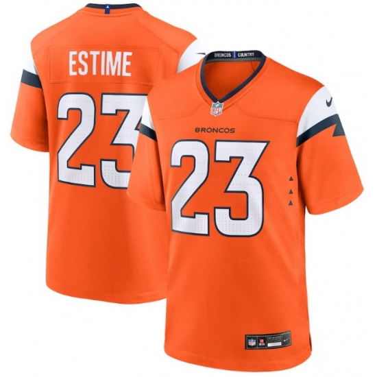 Men's Denver Brocos #23 Audric Estime Orange 2024 F U S E Stitched Limited NFL Jersey