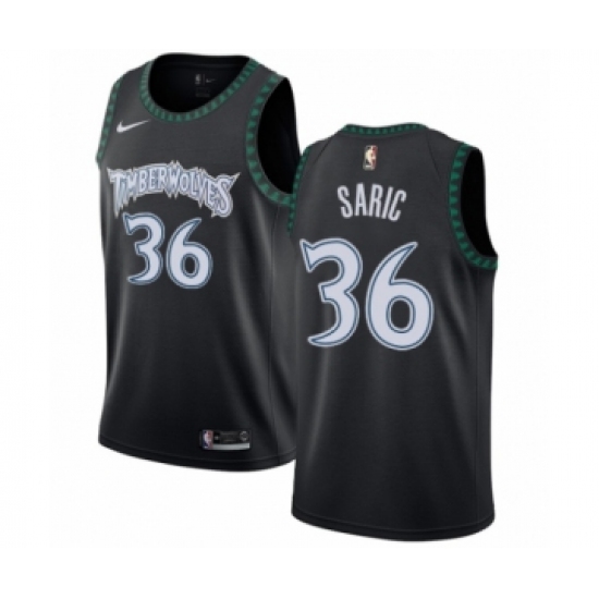 Women's Nike Minnesota Timberwolves #36 Dario Saric Swingman Black Hardwood Classics Jersey - Ujersey