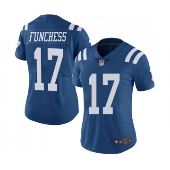 Women's Indianapolis Colts #17 Devin Funchess Limited Royal Blue Rush Vapor Untouchable Football Jersey - Ujersey