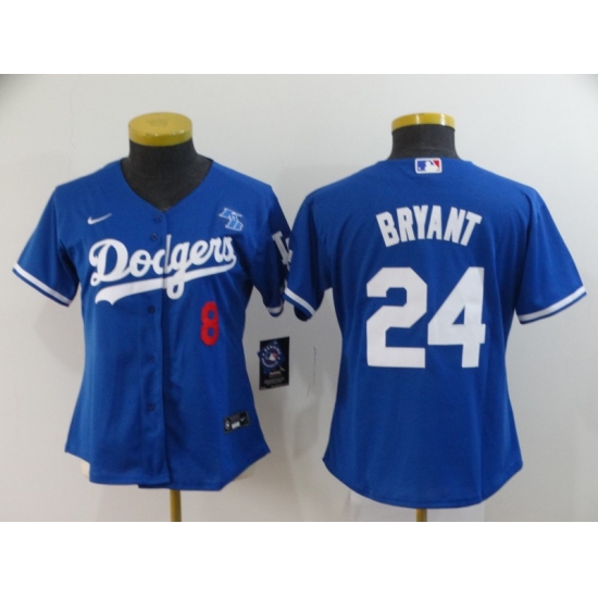 Women's Nike Los Angeles Dodgers Kobe Bryant Blue Jersey - Ujersey