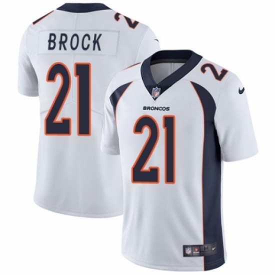 Men's Nike Denver Broncos #21 Tramaine Brock White Vapor Untouchable Limited Player NFL Jersey - Ujersey