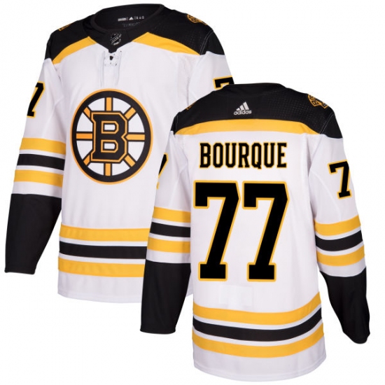 Men's Adidas Boston Bruins #77 Ray Bourque Authentic White Away NHL Jersey - Ujersey