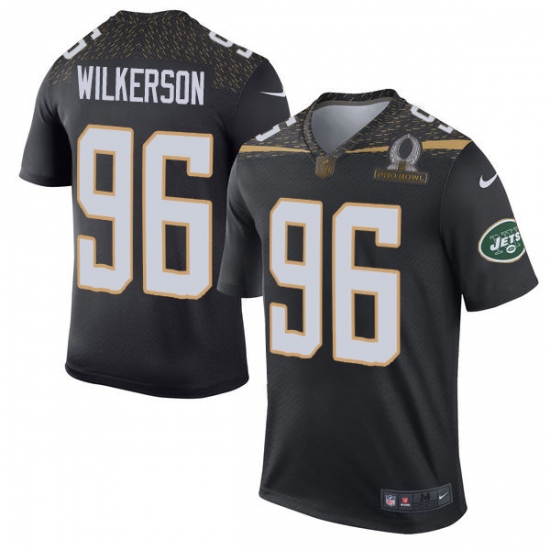 Men's Nike New York Jets #96 Muhammad Wilkerson Elite Black Team Irvin 2016 Pro Bowl NFL Jersey - Ujersey