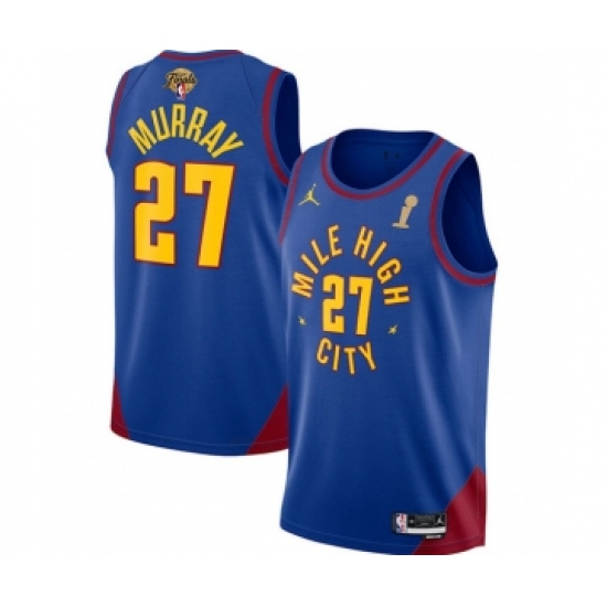 Men's Denver Nuggets #27 Jamal Murray Blue 2023 Finals Champions Statement Edition Stitched Basketball Jersey - Ujersey