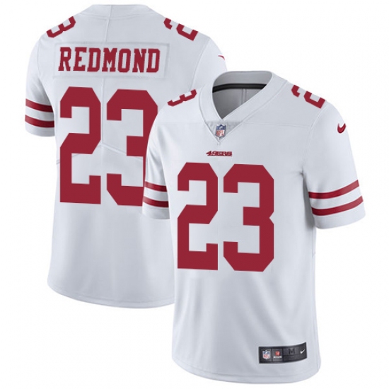 Men's Nike San Francisco 49ers #23 Will Redmond White Vapor Untouchable Limited Player NFL Jersey - Ujersey
