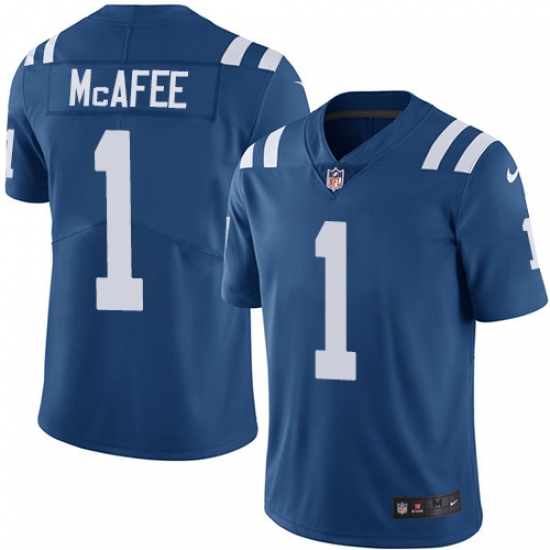 Youth Nike Indianapolis Colts #1 Pat McAfee Royal Blue Team Color Vapor Untouchable Limited Player NFL Jersey - Ujersey