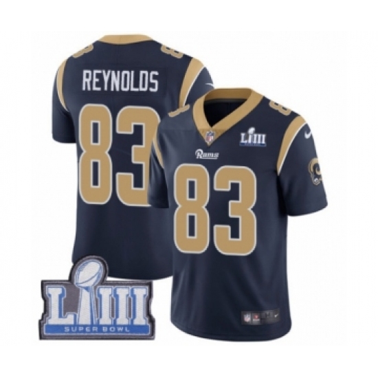Men's Nike Los Angeles Rams #83 Josh Reynolds Navy Blue Team Color Vapor Untouchable Limited Player Super Bowl LIII Bound NFL Jersey - Ujersey
