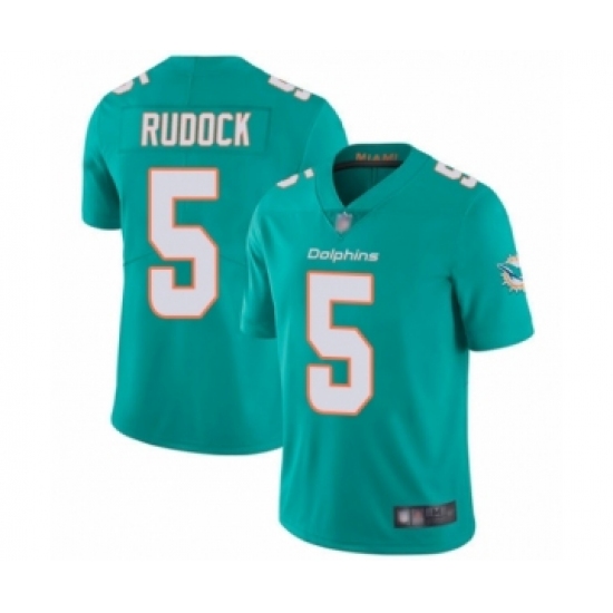 Youth Miami Dolphins #5 Jake Rudock Aqua Green Team Color Vapor Untouchable Limited Player Football Jersey - Ujersey