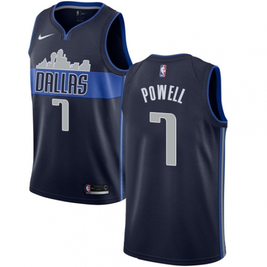 Women's Nike Dallas Mavericks #7 Dwight Powell Swingman Navy Blue NBA Jersey Statement Edition - Ujersey