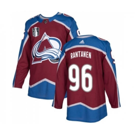 Men's Colorado Avalanche #96 Mikko Rantanen 2022 Burgundy Stanley Cup Final Patch Stitched Jersey - Ujersey